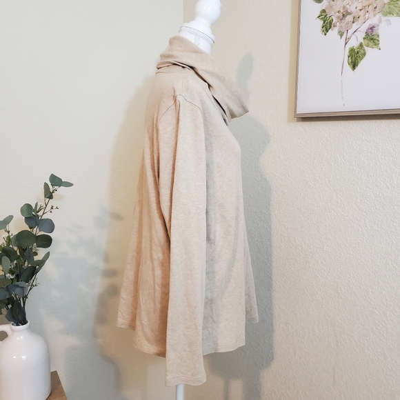 L.L.Bean 100% cotton cowl neck tunic top! Size XL. - Picture 3 of 8